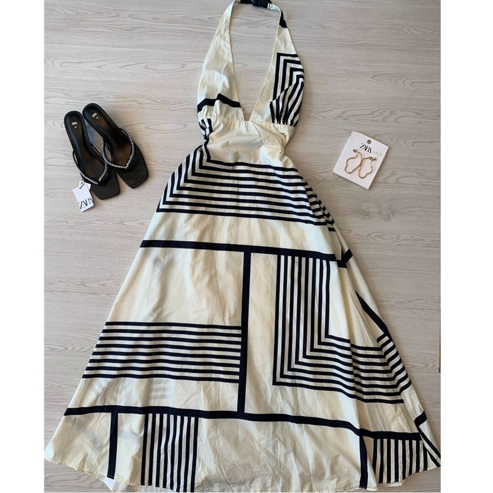Size Small | Zara | Striped Halter Maxi Dress